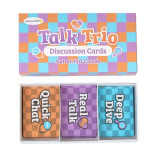Really Good Stuff® Talk Trio Discussion Cards – Set of 150