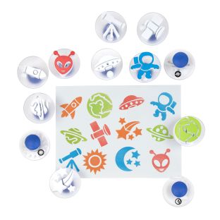 Colorations® EasyGrip™ Space Stampers - Set of 12