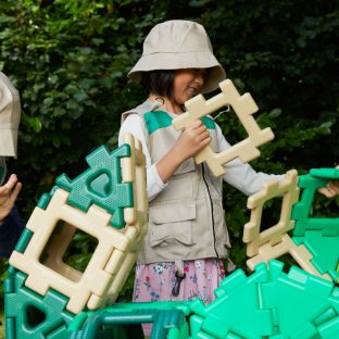 Giant Polydron Dinosaur Construction Set - 130pcs