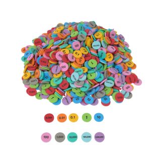 Think. Model. Learn.™ Place Value Discs - 10 Values, 1000 Pieces
