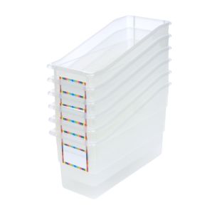 Really Good Stuff® Durable Book and Binder Holders - 6 Pack - Clear