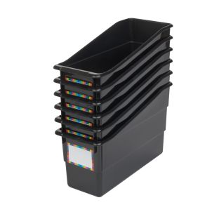 Really Good Stuff® Durable Book and Binder Holders - 6 Pack - Black