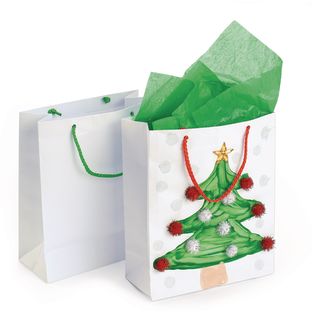 Colorations® Merry and Bright Gift Bag Craft Kits - Makes 24 Crafts