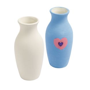 Colorations® Paint Your Own Heart Vases – Makes 12 Crafts