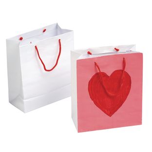 Colorations® Paint and Personalize Valentine Gift Bags – Makes 24 Crafts
