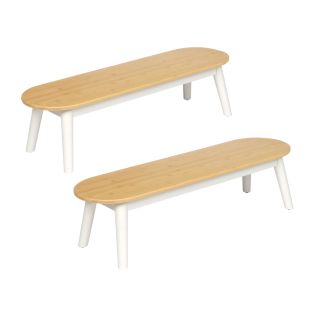 Environments® Milestones™ Bamboo and Rubberwood Bench - Set of 2