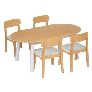 Environments® Milestones™ Bamboo Oval Table with 4 Chairs