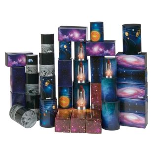 Excellerations® Space Blocks and Cylinders - Set of 36