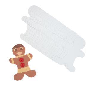 Colorations® Decorate Your Own Paper Gingerbread People - Set of 24