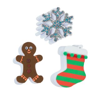 Colorations® Decorate Your Own Holiday Craft Kit - Stockings, Snowflakes and Gingerbread People (Set of 72)
