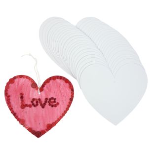 Colorations® Decorate Your Own Paper Hearts - Set of 24