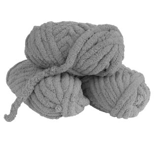 Colorations® Super Chunky Chenille Yarn, Warm Gray - Set of 3