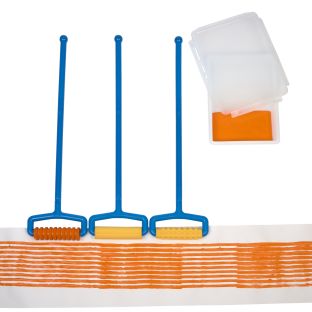 Colorations® Long Handle Pattern Rollers and Reusable Paint Tray Kit