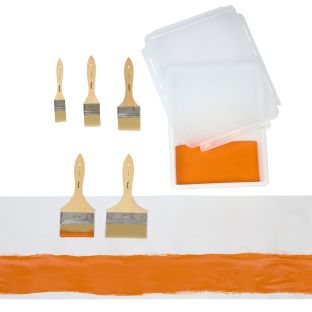 Colorations® Large Area Paint Brushes and Reusable Paint Tray Kit