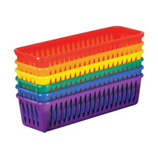 Really Good Stuff® Pencil Baskets - Set of 6 - Rainbow
