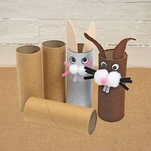 Colorations® Spring Bunny Craft Roll Buddies – Makes 6 Crafts