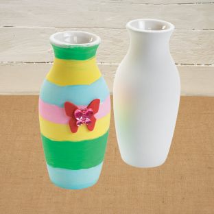 Colorations® Spring Blossom Mini Vases – Makes 12 Craft Kits