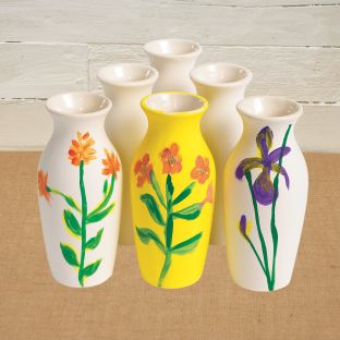 Colorations® Spring Garden Mini Vase Creations – Makes 12 Craft Kits