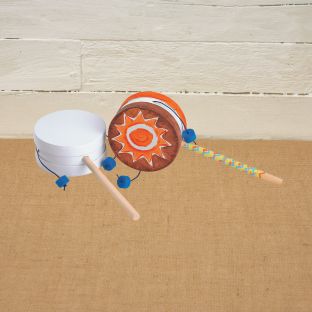 Colorations® Camp Rhythm Spin Drum Creations – Makes 12 Craft Kits