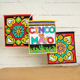 Colorations® Cinco de Mayo Fiesta Canvas Banners – Makes 12 Crafts