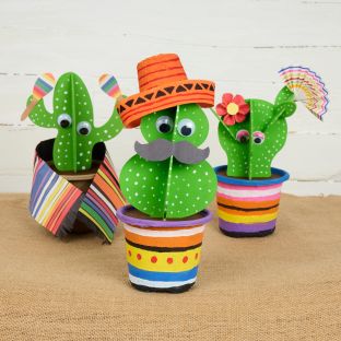 Colorations® Cinco de Mayo Fiesta Cactus Craft – Makes 12 Crafts