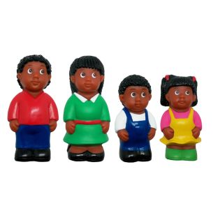 Chunky African American Family Figures – Set of 4