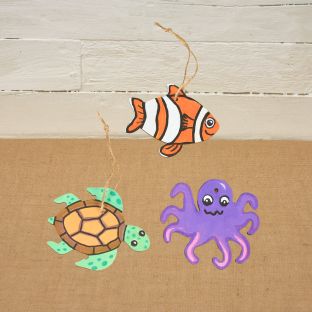 Colorations® Faith Based Ocean Life Ornaments Craft Kit – Makes 12 Crafts