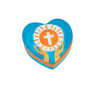 Colorations® Faith Based Ceramic Heart Box Craft Kit – Makes 6 Crafts