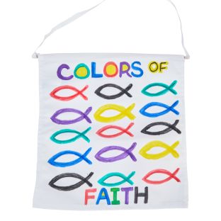 Colorations® Faith Based Inspirational Banner Craft Kit – Makes 12 Crafts