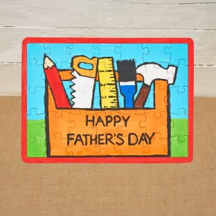 Colorations® Father’s Day Design-A-Puzzle Keepsake Craft Kit – Makes 6 Crafts