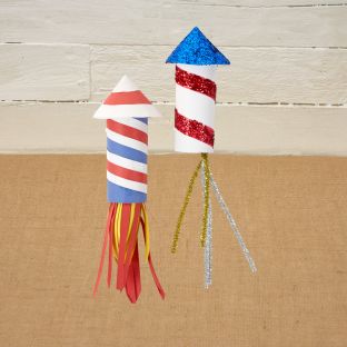 Colorations® 4th of July Celebration Rocket Craft Kit – Makes 24 Crafts