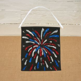 Colorations® 4th of July Fireworks Banner Craft Kit – Makes 12 Crafts