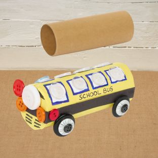 Colorations® Back-To-School School Bus Craft Kit – Makes 24 Crafts