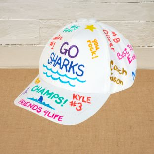 Colorations® Back-To-School School Spirit Baseball Cap Craft Kit – Makes 12 Crafts