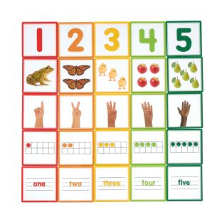Excellerations® EduView™ Subitizing Numbers 1 to 10 - 3" Acrylic Tiles - Set of 50