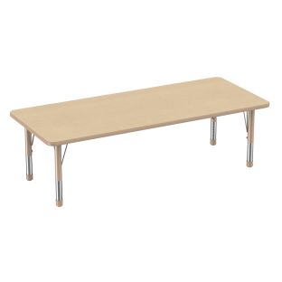 Environments® 30" x 72" Rectangle Activity Table with Adjustable Chunky Legs - Maple/Maple