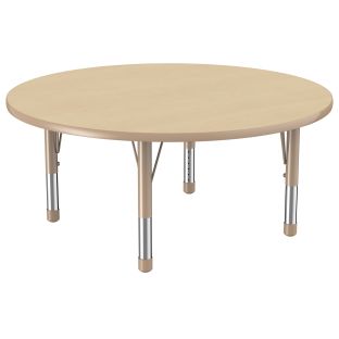 Environments® 48" Round Activity Table with Adjustable Chunky Legs - Maple/Maple