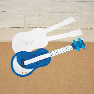 Colorations® Summer Bright Beats Guitar Craft Kit – Makes 12 Crafts
