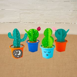 Colorations® Summer Cactus Craft Kit – Makes 12 Crafts