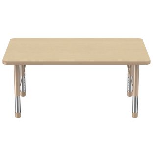 Environments® 30" x 48" Rectangle Table with Adjustable Chunky Legs - Maple/Maple