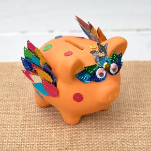 Colorations® Halloween Monster Piggy Bank Craft Kit – Makes 12 Crafts