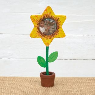 Colorations® Thanksgiving Flower Pot Frame Craft Kit – Makes 12 Crafts
