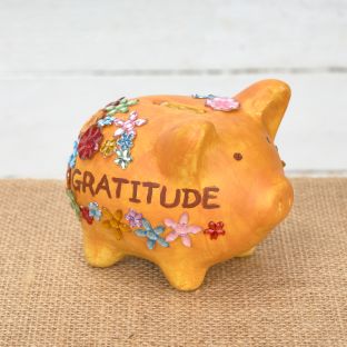 Colorations® Thanksgiving Gratitude Piggy Bank Craft Kit – Makes 12 Crafts