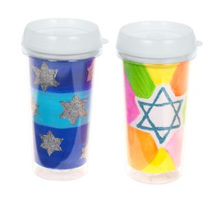Colorations® Hanukkah Travel Mug Craft Kit - Makes 12 Crafts