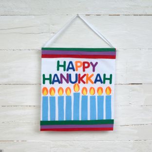 Colorations® Hanukkah Canvas Banner Craft Kit - Makes 12 Crafts
