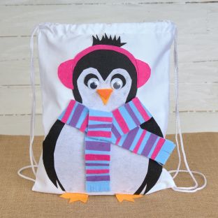 Colorations® Winter Penguin Canvas Backpack Craft Kit - Makes 12 Crafts