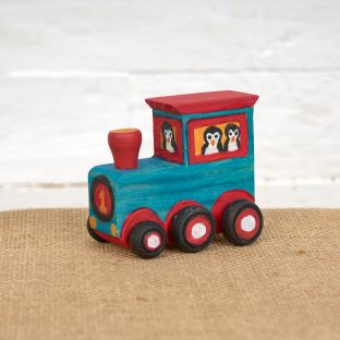 Colorations® Winter Wooden Train Craft Kit - Makes 12 Crafts