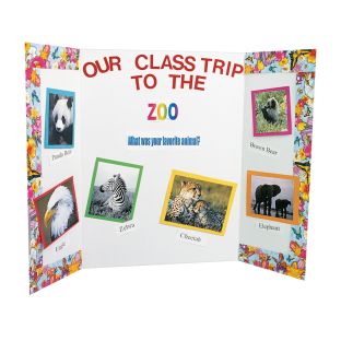 Colorations® White Tri-Fold Project Display Boards - Set of 24