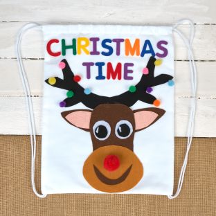 Colorations® Holiday Reindeer Backpack Craft Kit - Makes 12 Crafts