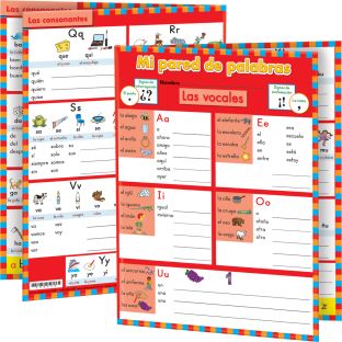 Mi pared de palabras: K (My Spanish Word Wall Grade K) - 12 folders Mi pared de palabras: K (My Spanish Word Wall Grade K) - 12 folders